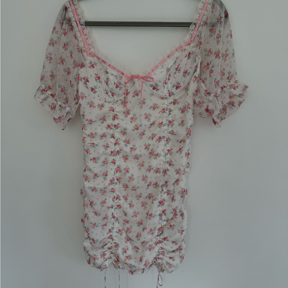 For Love And Lemons Floral Pink Dress